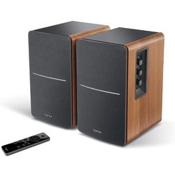 Edifier R1280DBs Active Bluetooth Bookshelf Speakers - Optical Input - 2.0 Wireless Studio Monitor Speaker - 42W RMS with Subwoofer Line Out - Wood Gr