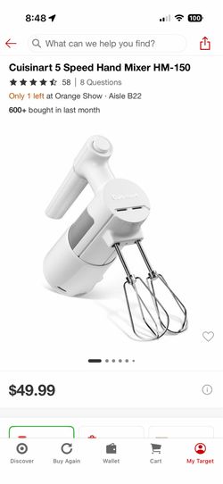 Cuisinart 5 Speed Hand Mixer HM-150