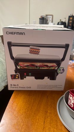 Chefman 3 in one panini press grill