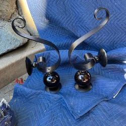 Candle Wall Holder w Glass Ball