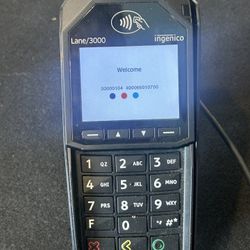 Ingenico Lane/3000 Credit Card Reader POS Terminal w/ Stand & USB Cable - Tested