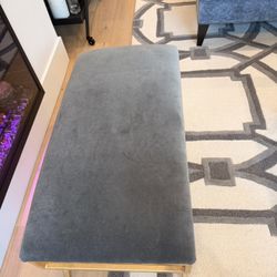 Grey velvet Bench!! 
