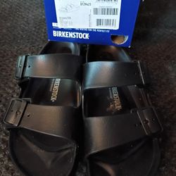 Black Birkenstock Sandals With Box, Barely Worn