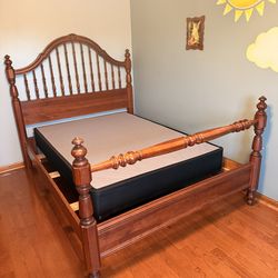 Wooden Bed Frame - Size Queen/Full XL - $105