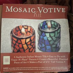 Mosaic Votive Kit-Create A Beautiful,  Practical Piece Of Art