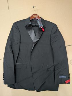 Tommy Hilfiger Black Suit Top 42s Pants 34w X 30L