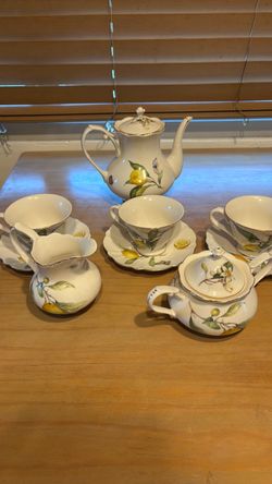Grace Teaware tea set lemons and butterflies