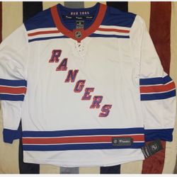 New York Rangers Fanatics Official NHL Hockey Game Jersey Size Large