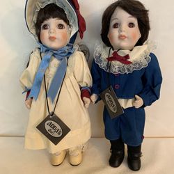 Vintage Kingstate Ann & Albert Porcelain Dolls           