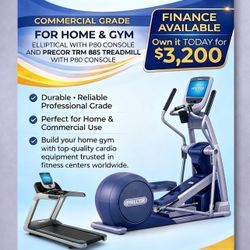 Precor EFX 885 + TRM 885 V2 Treadmill Combo (P80 Console)