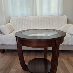 Modern Glass Top Coffee Table Set – Unique Curved Design (2 Tables)