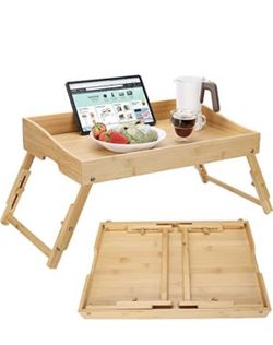 Foldable Bed Tray Table Height Adjustable 22”long14 “ Wide Up To 12” High