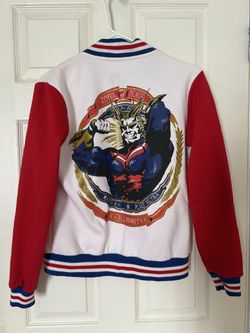 Anime All Might My Hero Academia Varsity Jacket Unisex Small