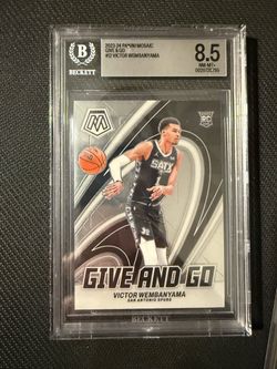 Victor Wembanyama 2023-24 Panini Mosaic Give & Go RC BGS 8.5