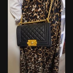 Genius Calf Togo Caviar Leather Luxury Style Gold Chain Handbag Purse Crossbody Bag Clutch Satchel 