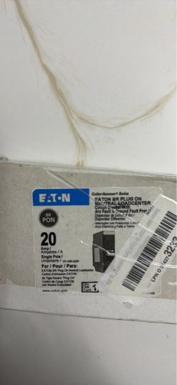 Eaton BR, BRP120DF, 20A, 1P, 120V, AFCI/GFCI, Plug on Neutral, Circuit Breaker