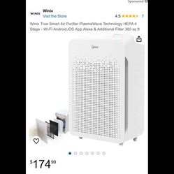 (2) Winix True Smart Air Purifier PlasmaWave Technology HEPA 4 Stage - Wi-Fi Android,iOS App Alexa & Additional Filter 360 sq ft