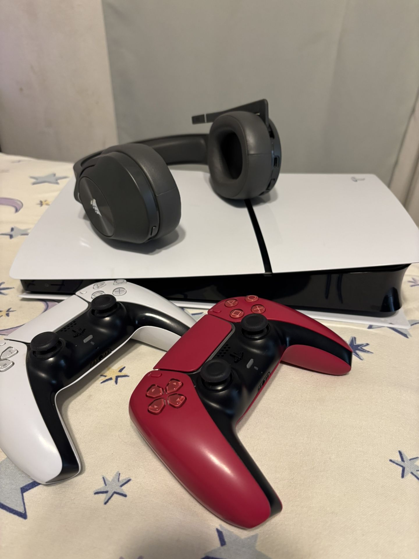 PS5 Slim + 2 Controllers + Wireless Headset