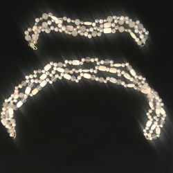 Fresh Water Pearl Necklace And Bracelet