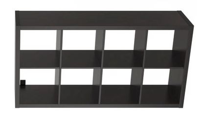 Furniture Shelf Stand Unit black-brown, 30 1/8x57 5/8 "