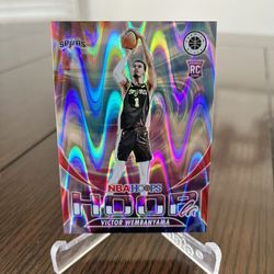 2023 Panini Premium Stock - Hoopla Victor Wembanyama #5 Red Seismic /199