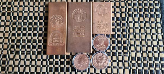 OLD COPPER BARS AND ROUNDS