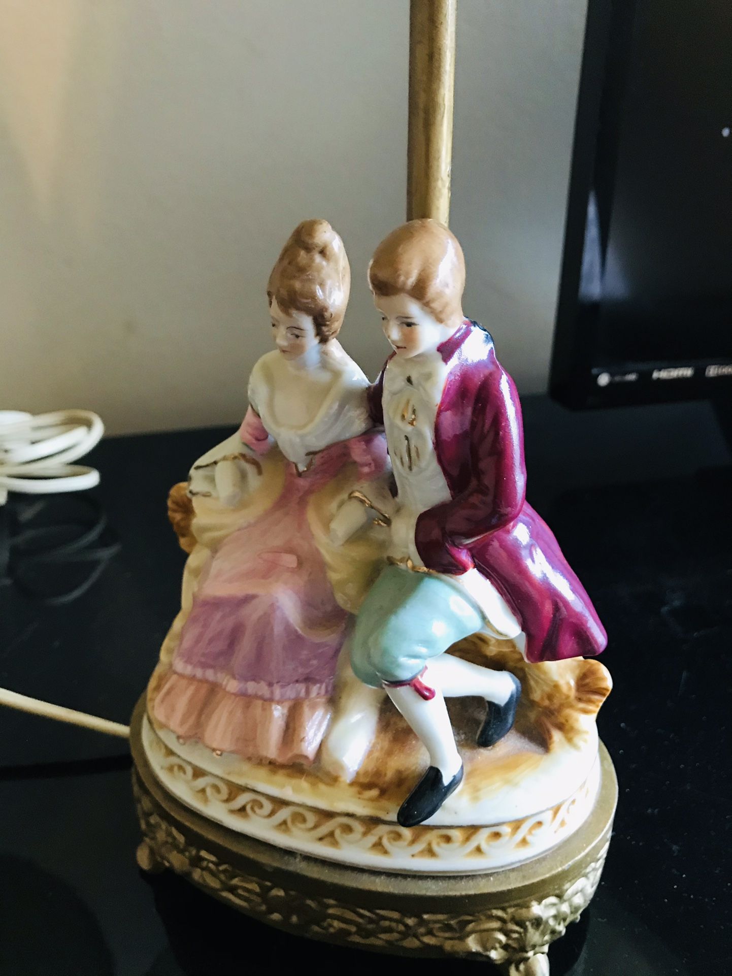 Vnt lamps with porcelain figurines