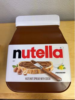 New Nutella Jar Tin Box with Lid