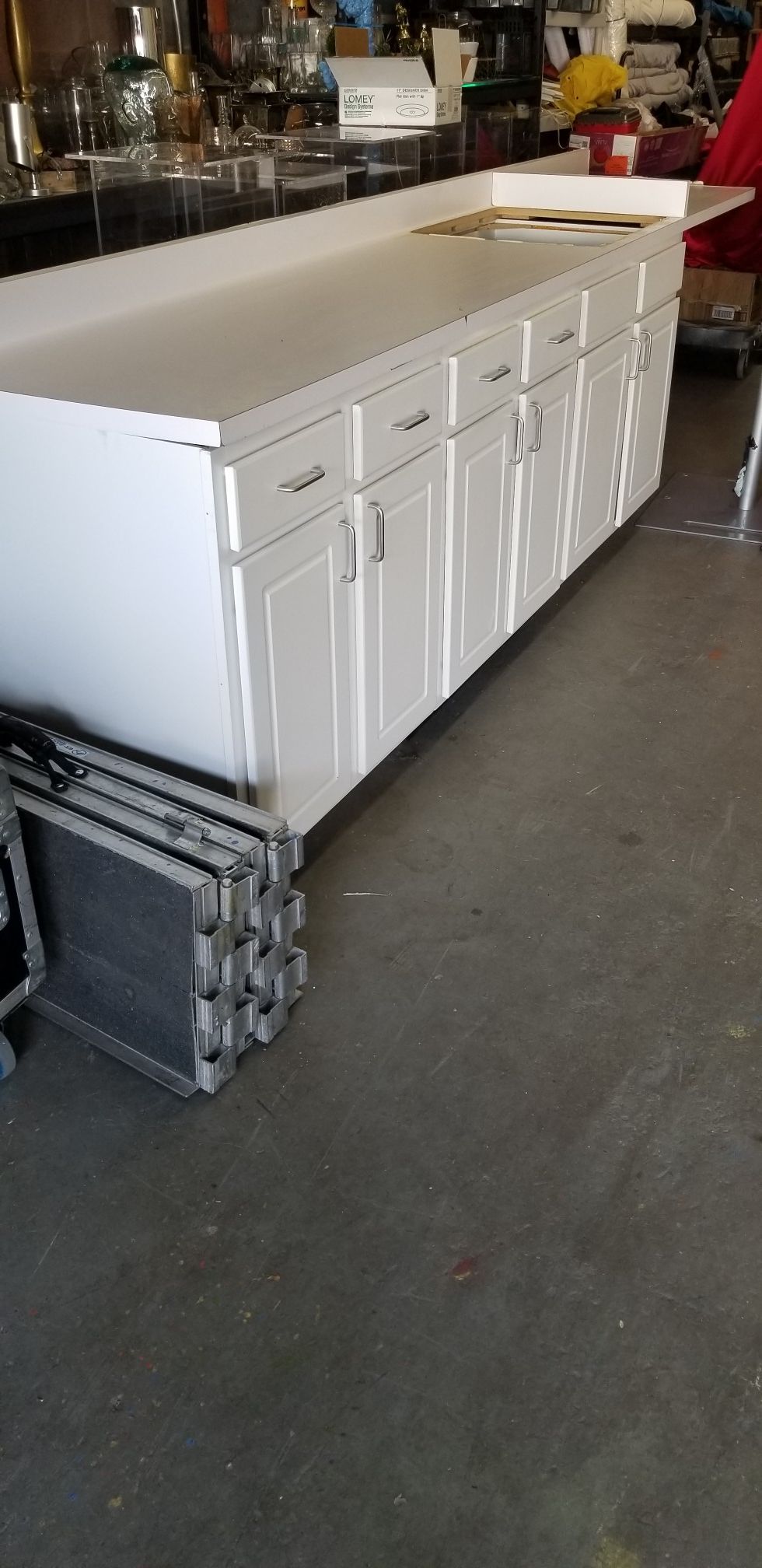 Base cabinets with top