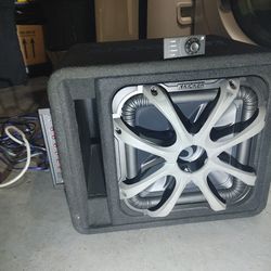 Kicker 12" subwoofer w/ kicker amp & remote