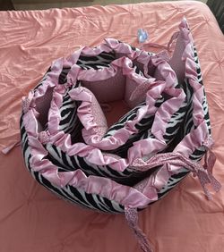 Baby Bedding Zebra Pink Bumper Liner 