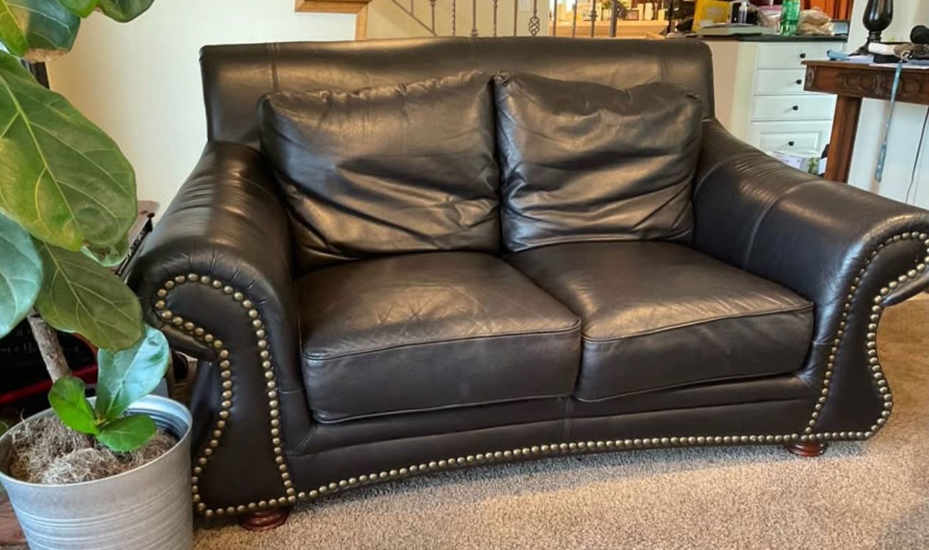 Black Leather Sofa