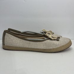 UGG Australia Linen Espadrille Flat Canvas Syleste Moccasin Shoes