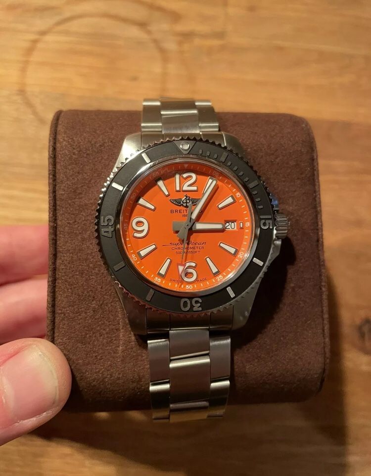 Breitling Superocean 42mm Orange Men's