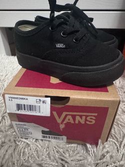Toddler Vans authentic black shoes