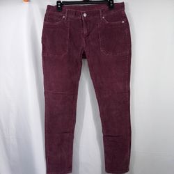 Levi’s Corduroy Burgundy Skinny Jeans Women’s 30