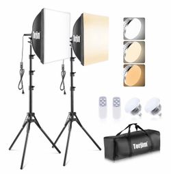 Softbox Photography Lighting Kit 16" X 16" & 3000-7500K LED Studio Lights (Brand New)