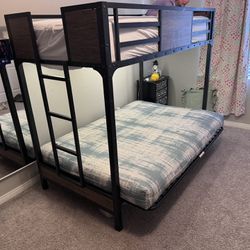 Bunk Bed With Futon Couch Below