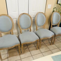4 Solid Wood Dining Chairs 