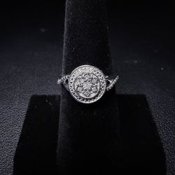925 Silver 💎Real Natural Diamond Ring Size 7