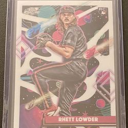 2025 Topps Cosmic Chrome Rhett Lowder Rookie White Hole Refractor