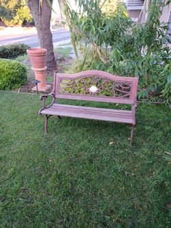 Outdoor cast-iron bench