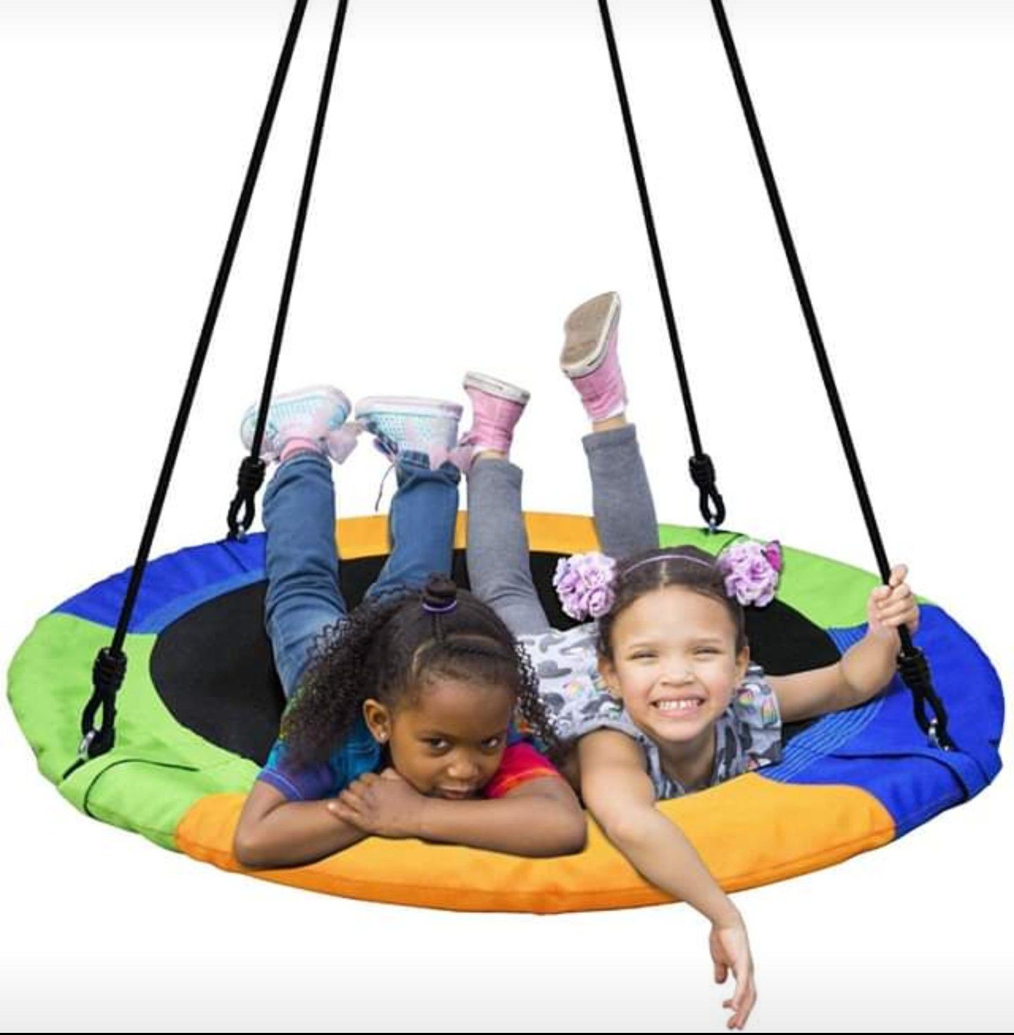 Detachable Swing Sets for Kids Playground Platform Saucer Tree Swing Rope 1M 40'' Diameter