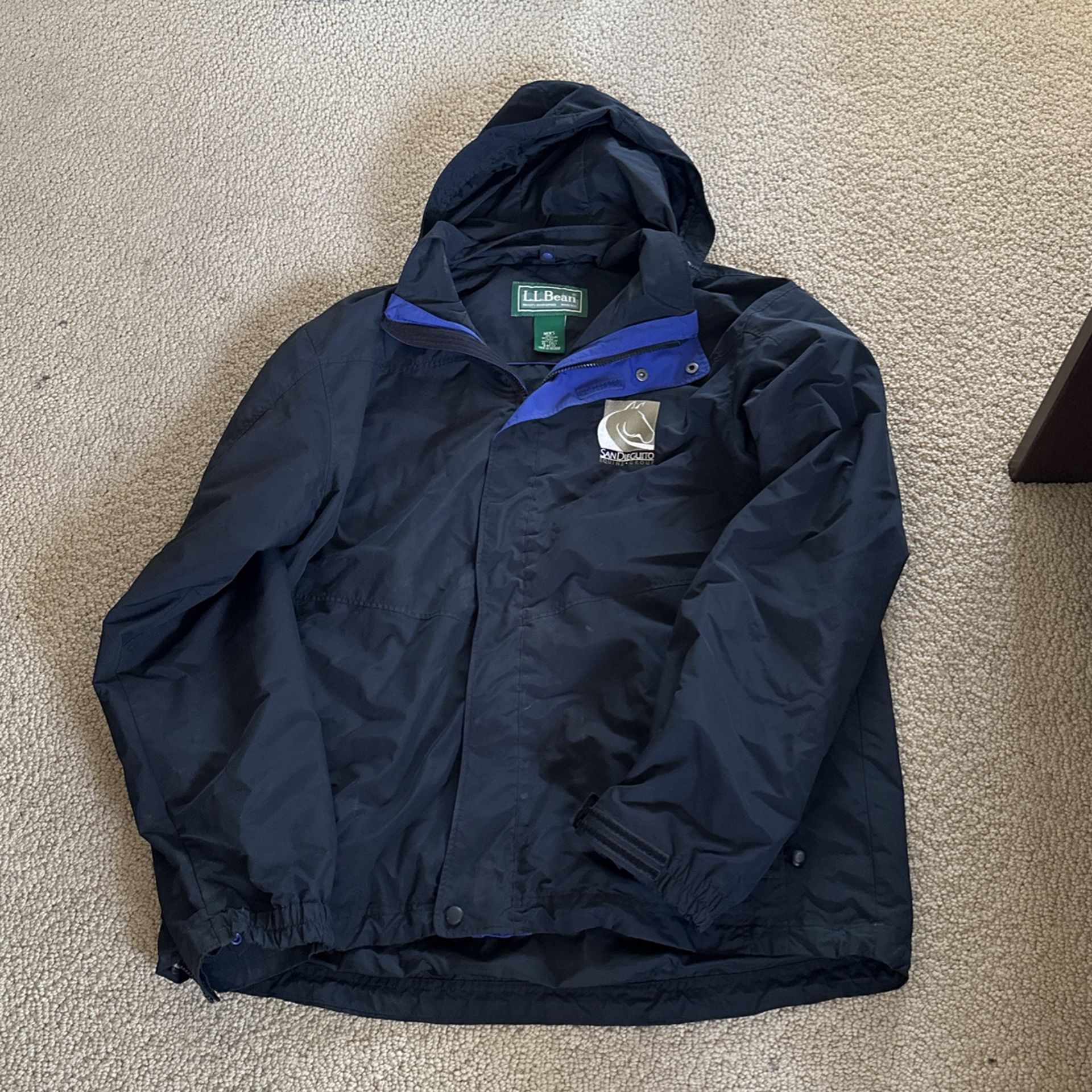 Black LL BEAN XL RAIN JACKET