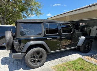 USED - 2018-2026 Jeep Wrangler JLU OEM MOPAR Premium Twill Soft Top Tinted Windows