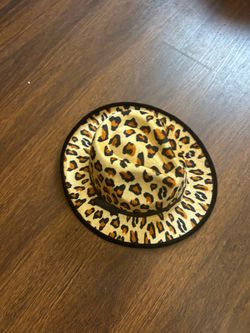 Handmade couture leopard hat