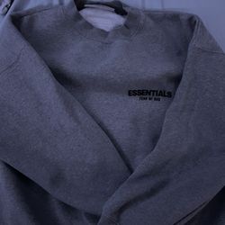  USED essentials crewneck dark oatmeal size small READ DESCRIPTION 