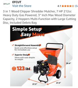 3 in 1 Wood Chipper Shredder Mulcher
