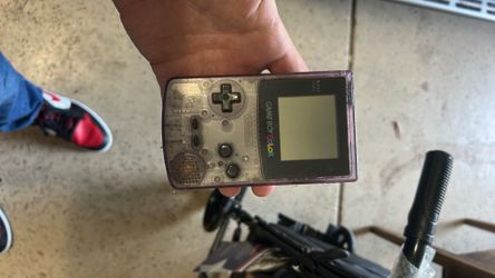 Vintage game boy with Tetris