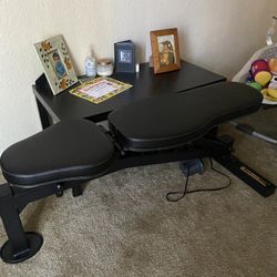 Weight Bench And Two 55lb Weights 